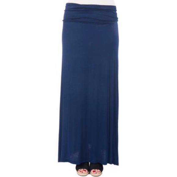 Navy 2-in-1 Maxi Dress/Skirt NWT Sz Lg - Picture 3 of 6
